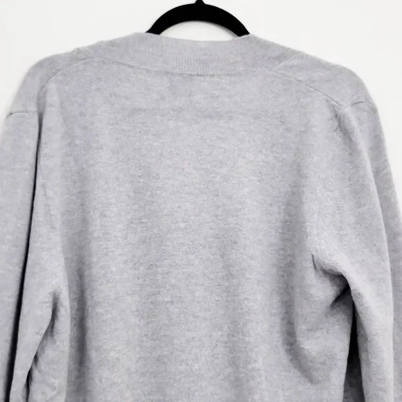 Gwyn Goop G. Label V Neck Merino Wool Sweater Grey Small